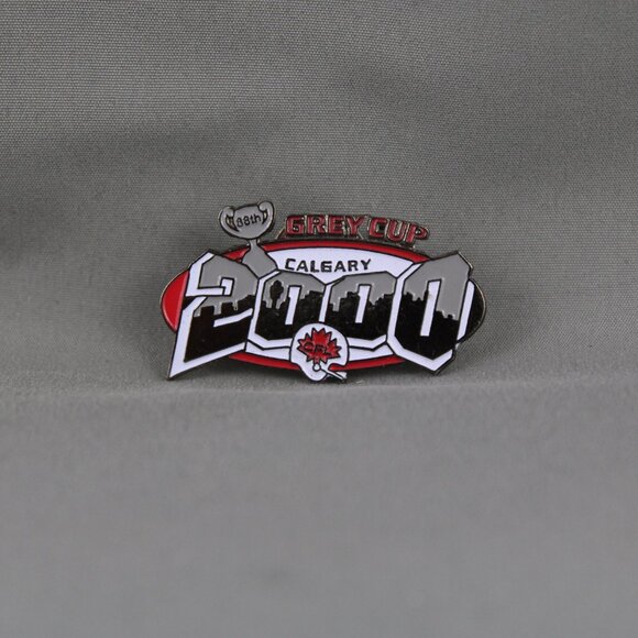 Vintage CFL Pin - Grey Cup 2000 Big Number Logo - Stamped Pin - Picture 3 of 3